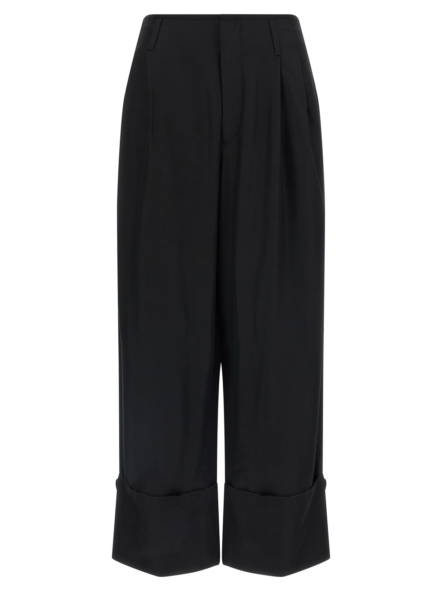 Darkpark Black Viscose Casual Pants