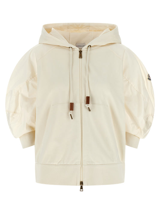Moncler White Cotton Hoodie