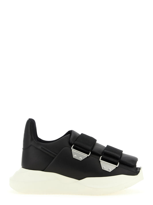Rick Owens Black Calfskin Athletic Sneakers