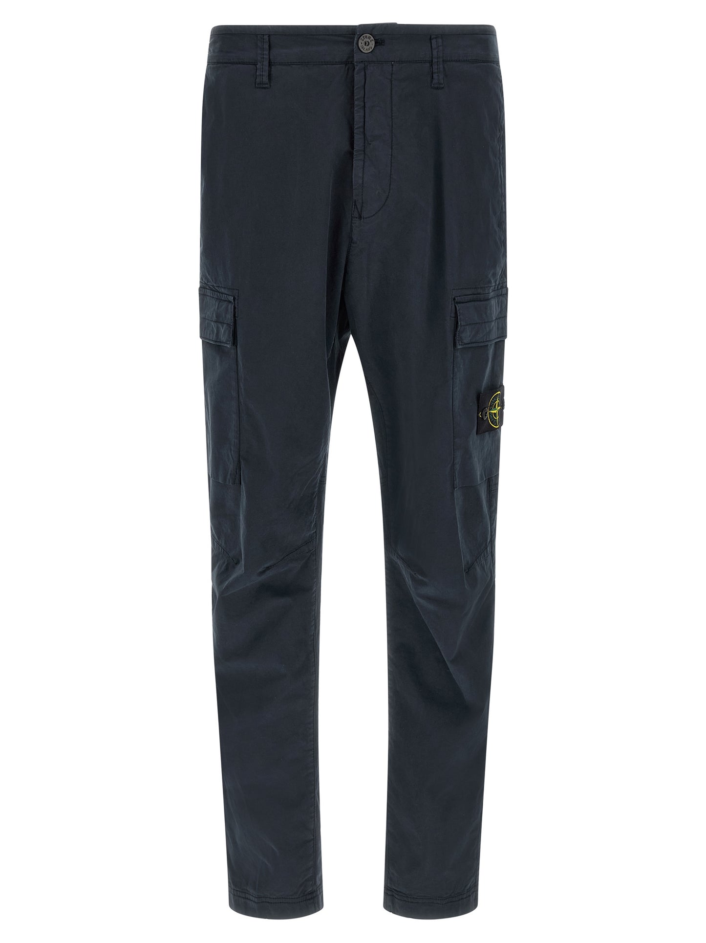 Stone Island Blue Cotton Cargo Pants