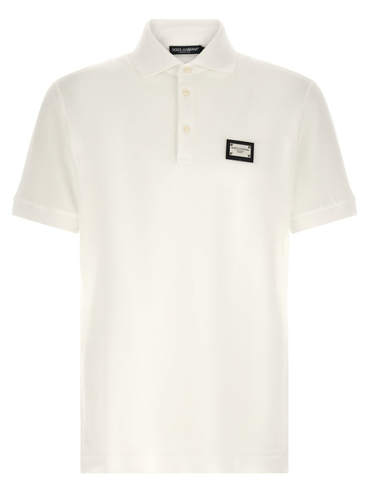 Dolce & Gabbana White Cotton Polo Shirt