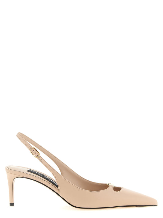 Dolce & Gabbana Multicolor Lamb Leather Mid Heel Pumps
