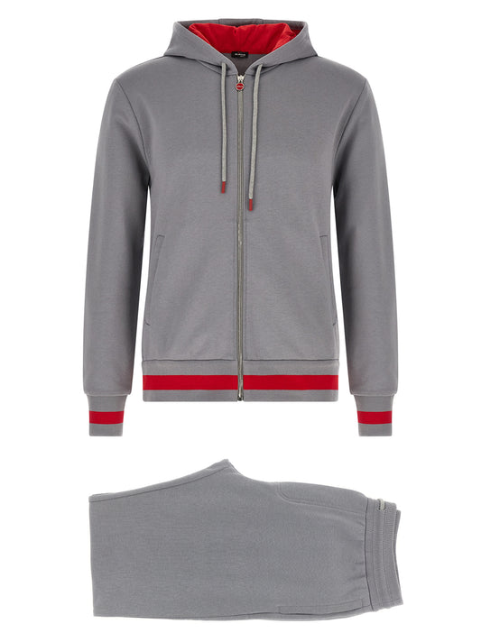 Kiton Gray Cotton Sweatsuit