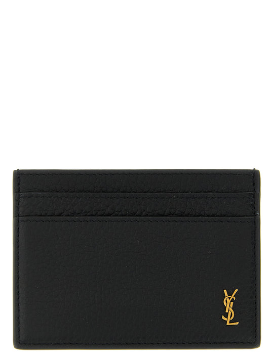 Saint Laurent Black Calfskin Cardholder