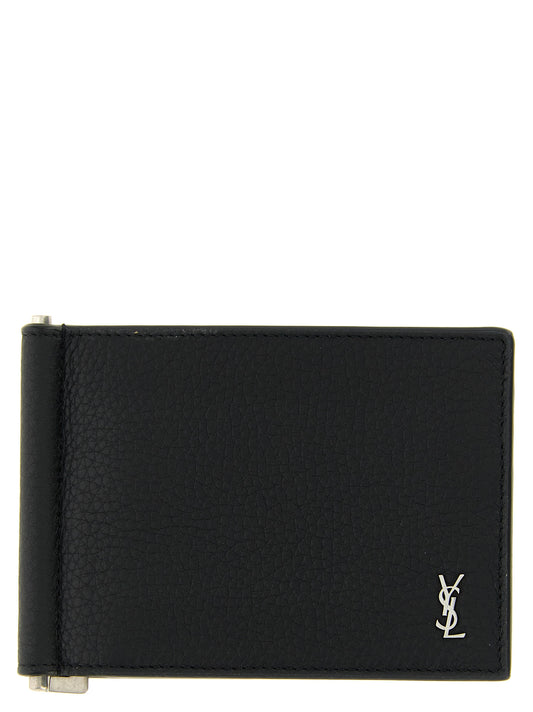 Saint Laurent Black Calfskin Money Clip