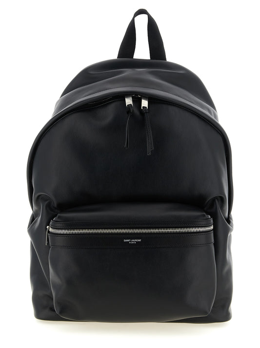 Saint Laurent Black Calfskin Backpack