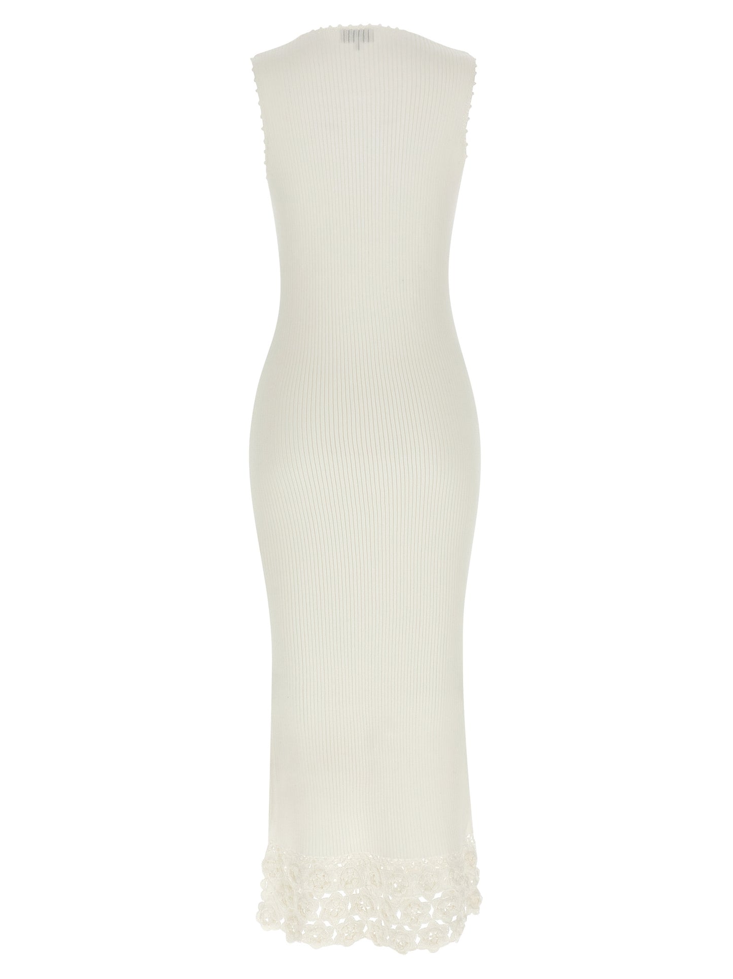 Ganni White Organic Cotton Long Dress
