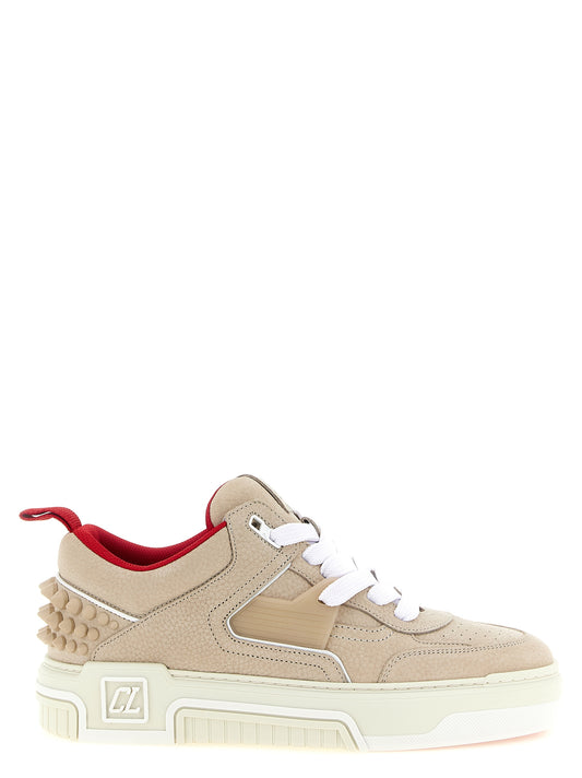 Christian Louboutin Beige Calfskin Athletic Sneakers