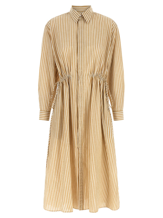 Polo Ralph Lauren Beige Cotton Midi Dress