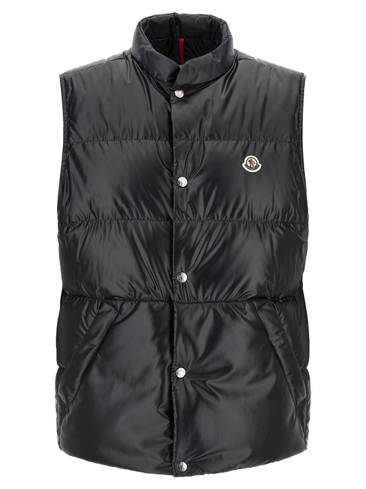Moncler Blue Polyester Sleeveless Jacket