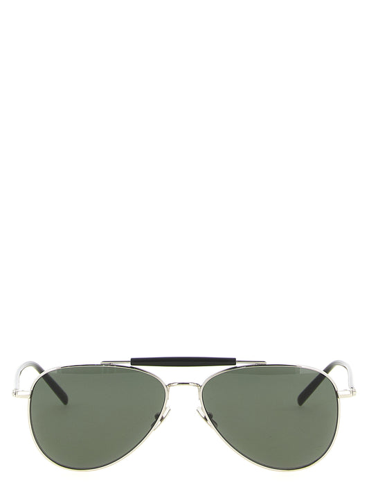 Saint Laurent Silver Acetate Sunglasses