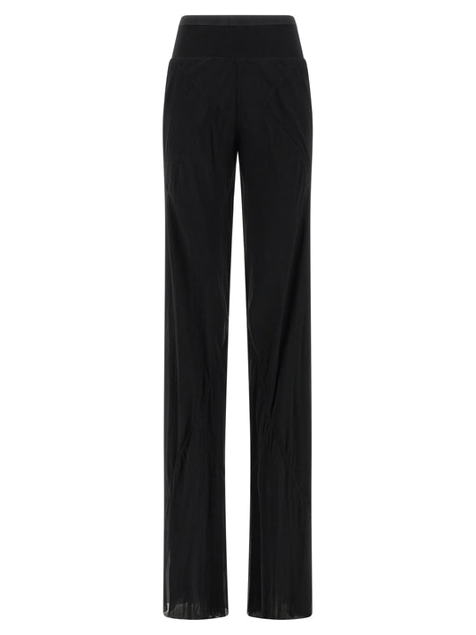 Rick Owens Black Silk Flared Pants