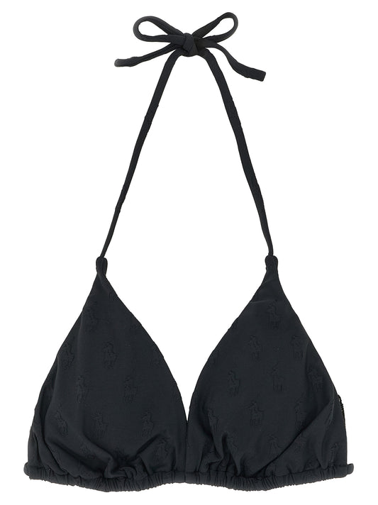 Polo Ralph Lauren Black Recycled Polyester Bikini