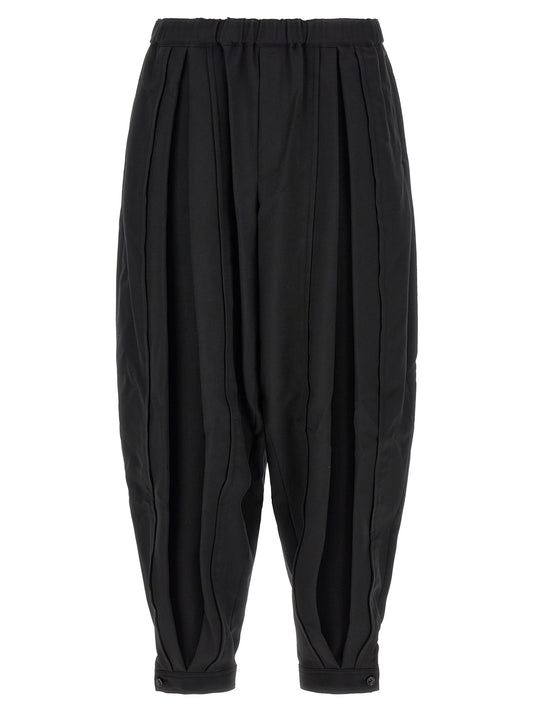Comme Des Garçons Black Polyester Casual Pants