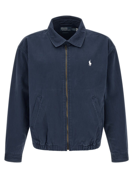 Polo Ralph Lauren Blue Cotton Full-Length Jacket