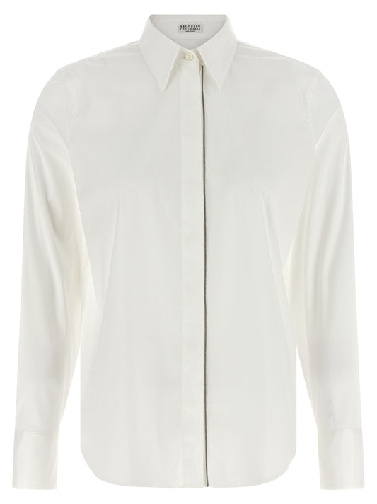 Brunello Cucinelli White Cotton Blouse