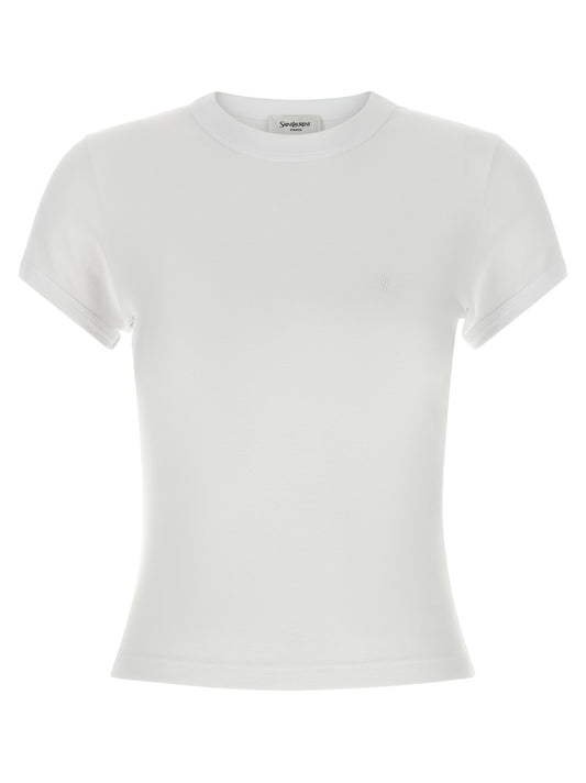Saint Laurent White Cotton T-Shirt