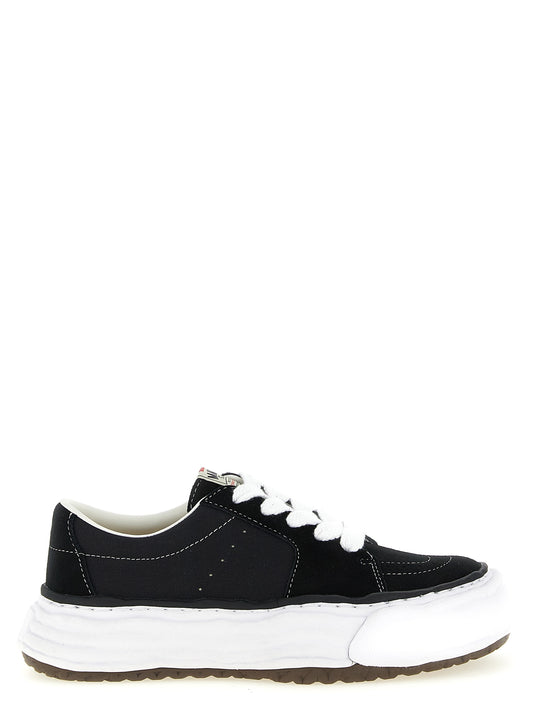 Maison Mihara Yasuhiro Black Cowhide Platform Sneakers