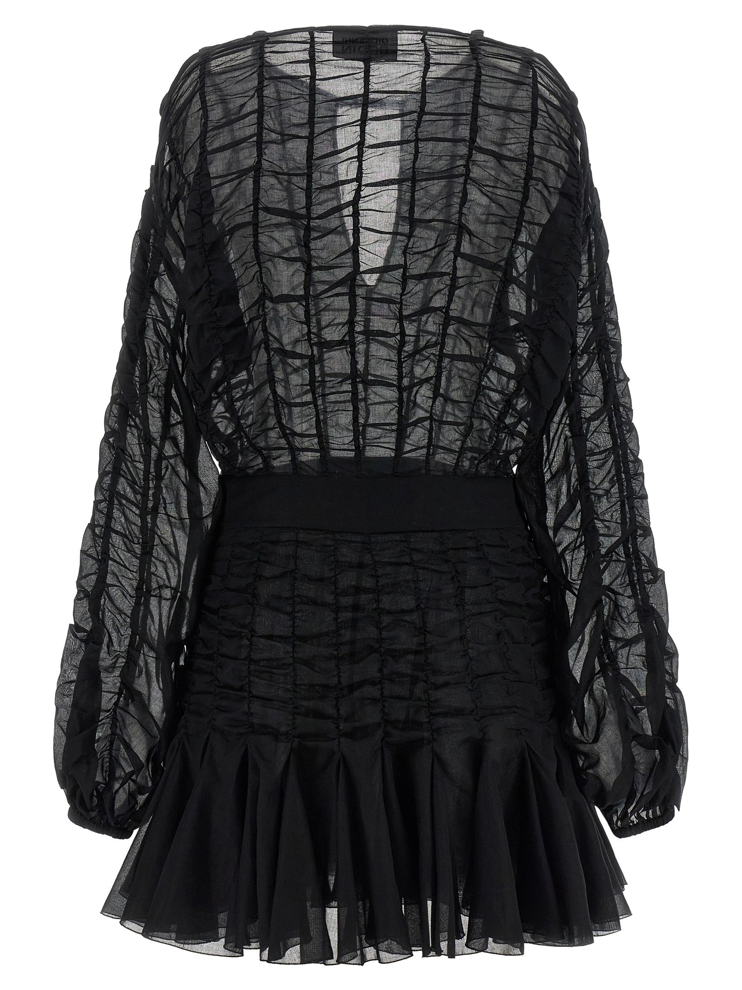 Giovanni Bedin Black Cotton Short Dress