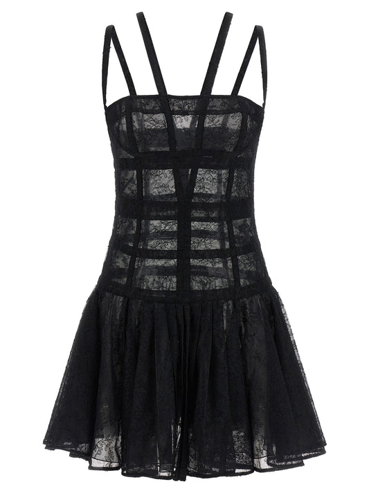 Giovanni Bedin Black Polyamide Short Dress