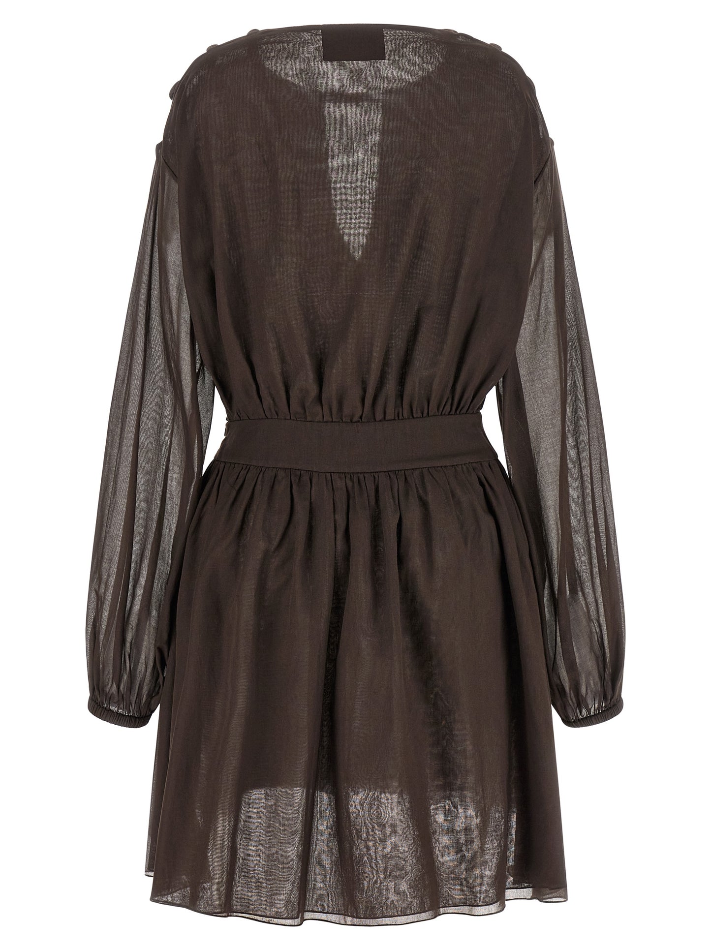 Giovanni Bedin Brown Cotton Short Dress