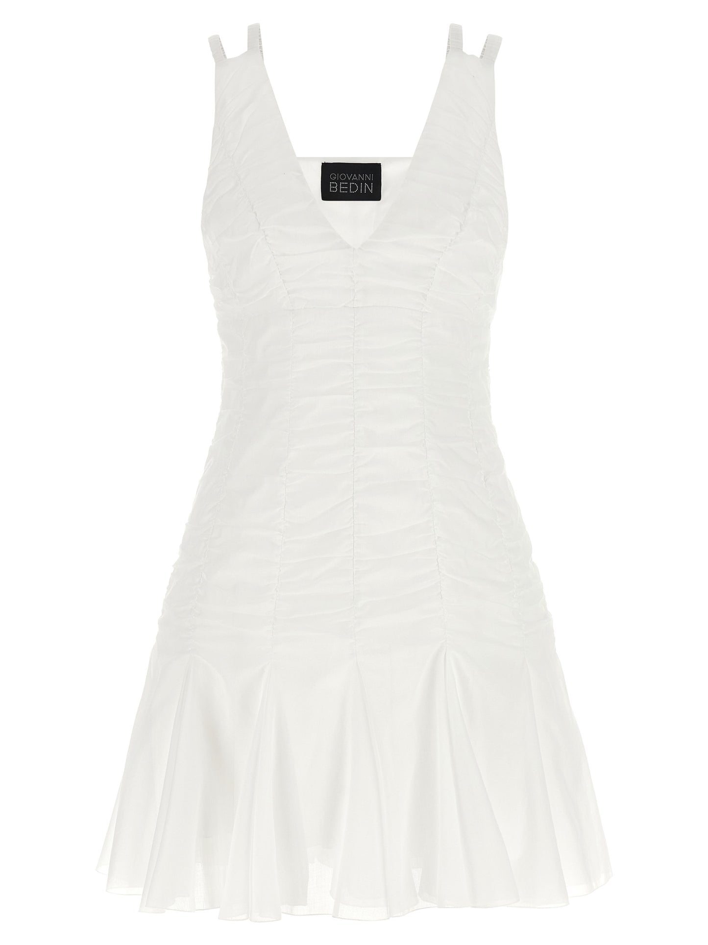 Giovanni Bedin White Cotton Short Dress
