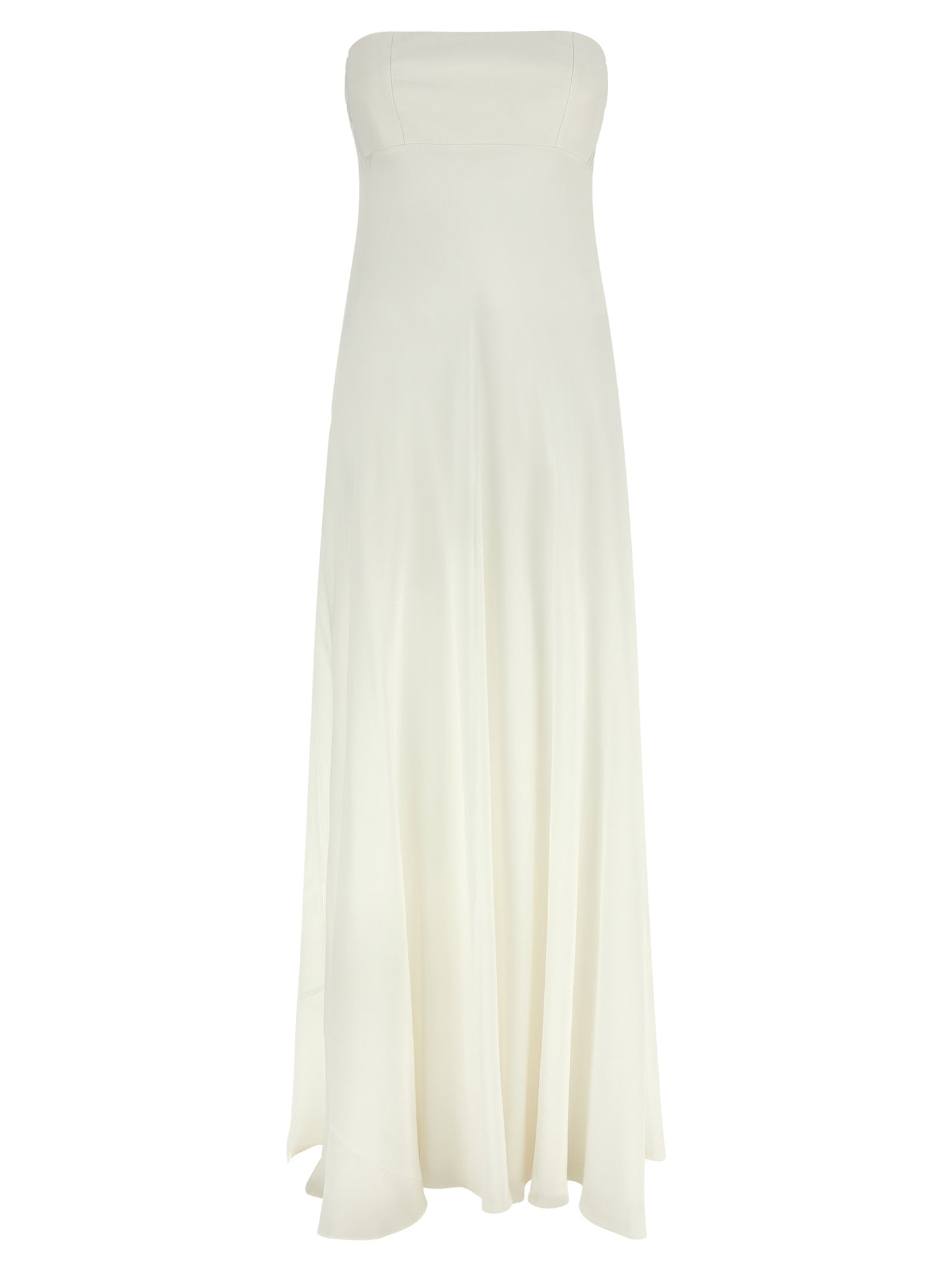 Giovanni Bedin White Silk Long Dress