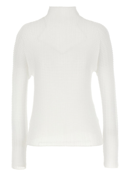 Issey Miyake White Polyester Cardigan