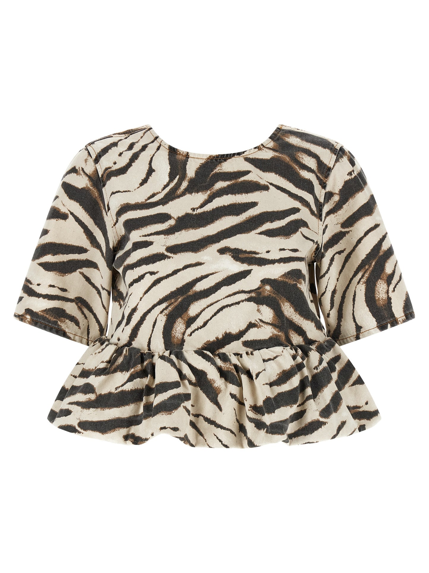 Ganni Multicolor Organic Cotton Pattern Shirt