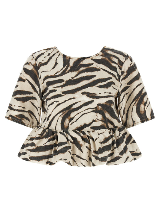 Ganni Multicolor Organic Cotton Shirt