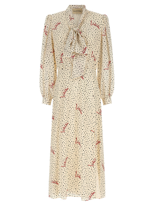 Valentino Garavani Multicolor Silk Midi Dress