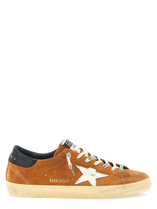 Golden Goose Orange Cowhide Low Top Sneakers
