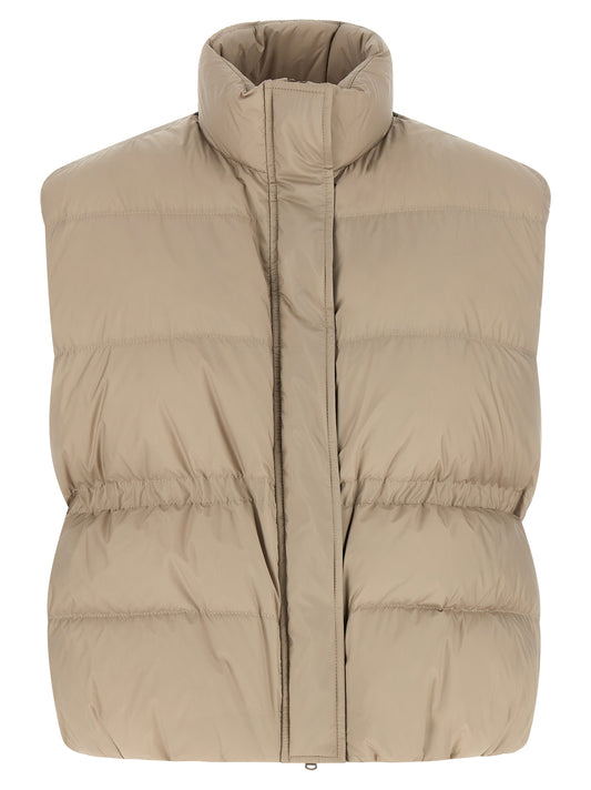 Brunello Cucinelli Gray Polyester Sleeveless Jacket