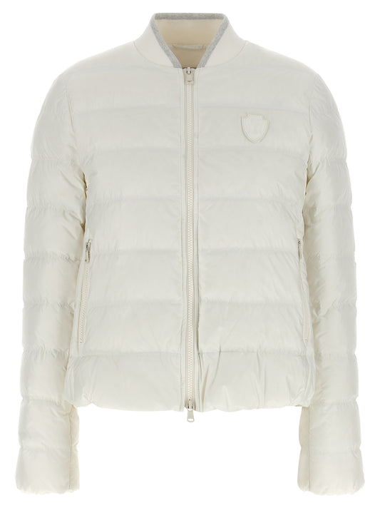 Brunello Cucinelli White Polyester Full-Length Jacket