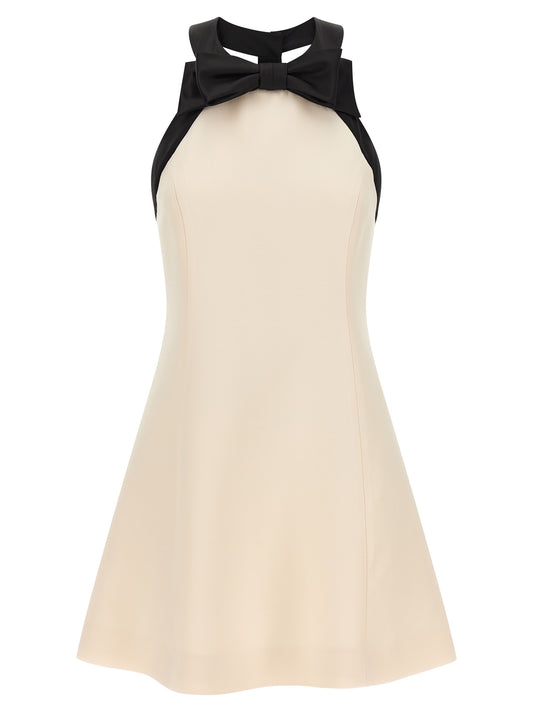 Valentino Garavani Bicolor Virgin Wool Short Dress