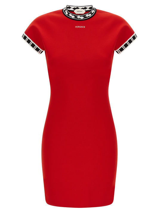 Versace Multicolor Cotton Short Dress