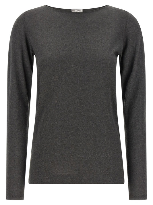 Brunello Cucinelli Gray Cashmere Cardigan