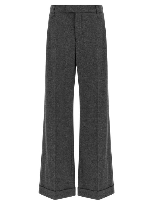 Brunello Cucinelli Gray Virgin Wool Casual Pants