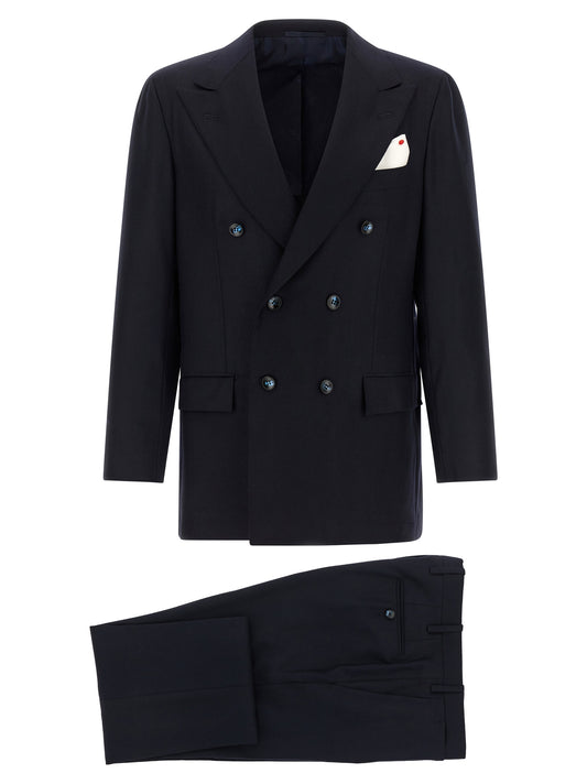 Kiton Blue Virgin Wool Two-Piece Suit