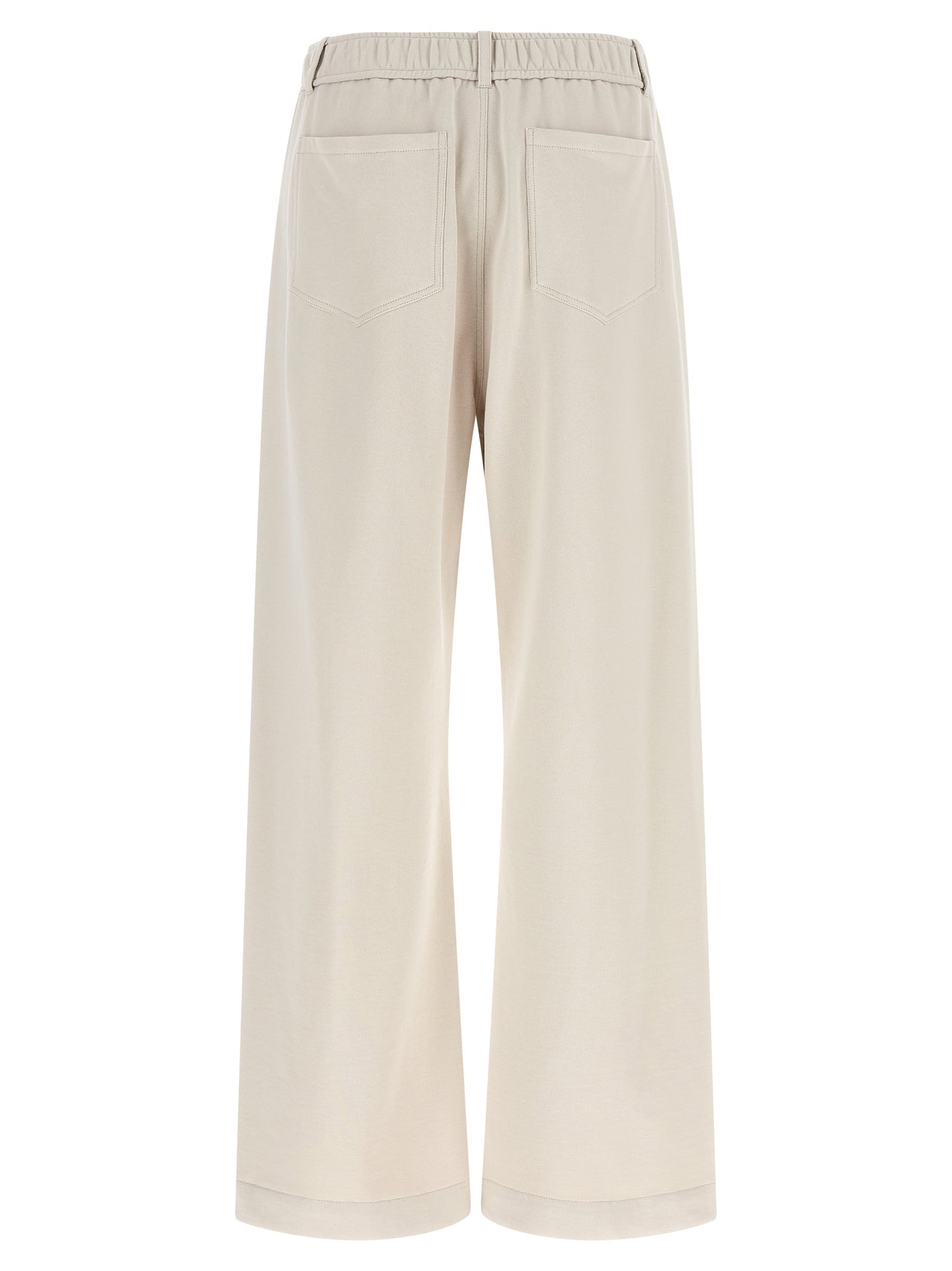 Brunello Cucinelli Beige Cotton Athletic Pants