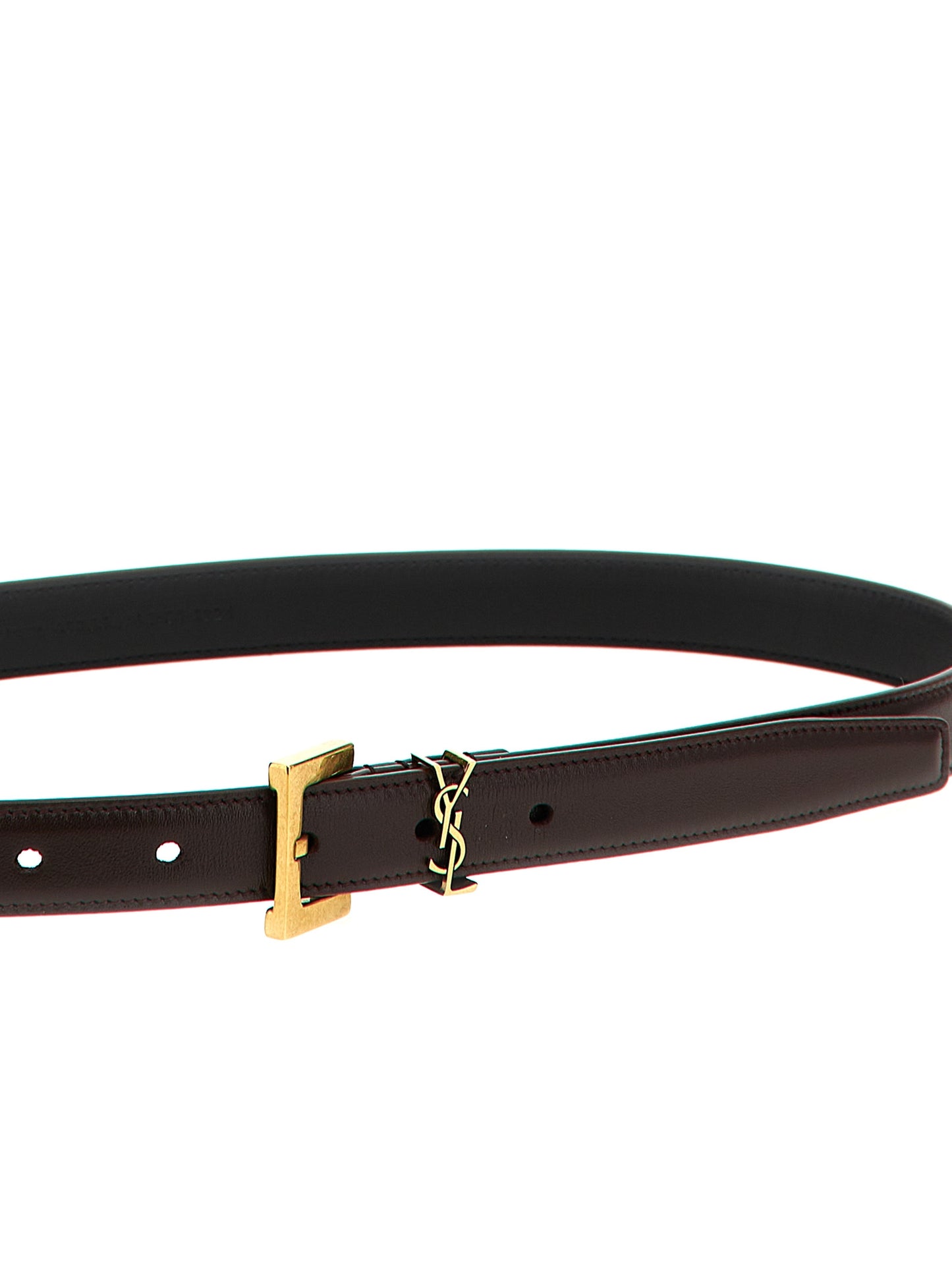 Saint Laurent Brown Leather Regular Belt
