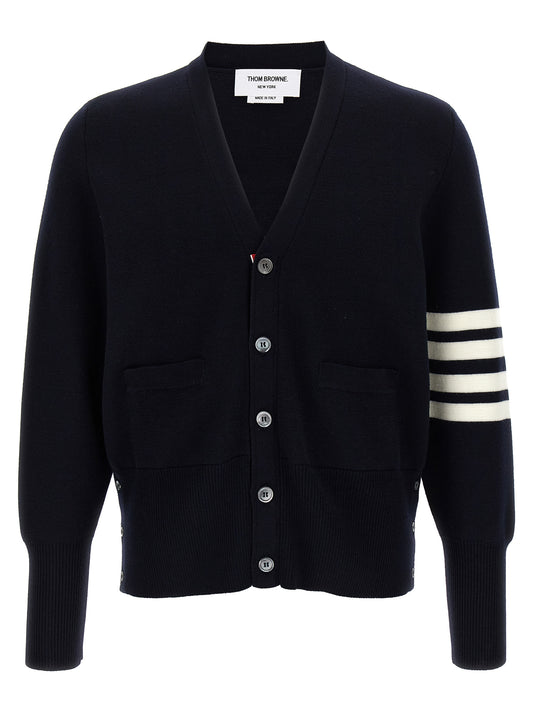 Thom Browne Blue Virgin Wool Cardigan