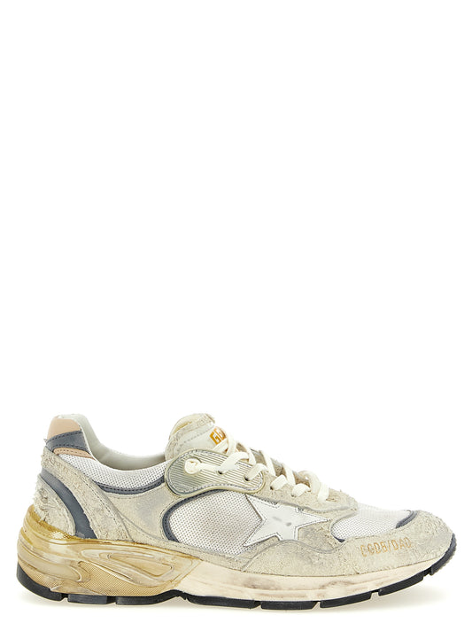 Golden Goose White Leather Athletic Sneakers