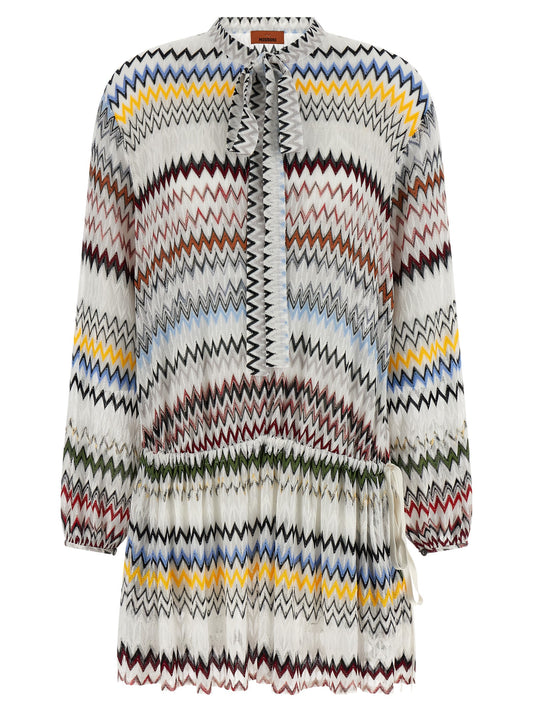 Missoni White Viscose Short Dress