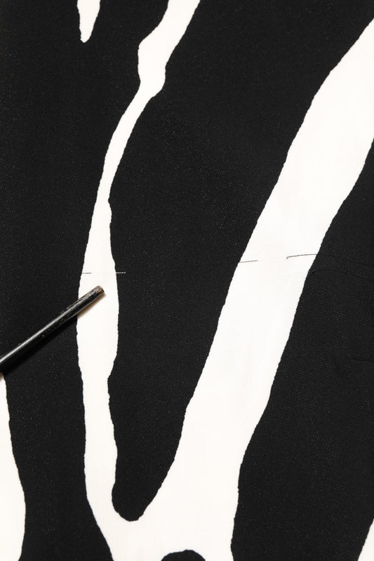 Dolce & Gabbana Black White Zebra Print Viscose Mini Dress