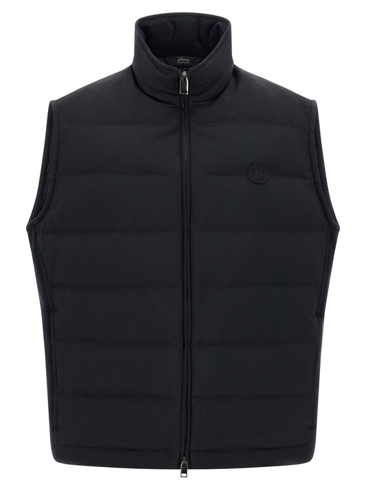 Brioni Blue Polyester Sleeveless Jacket