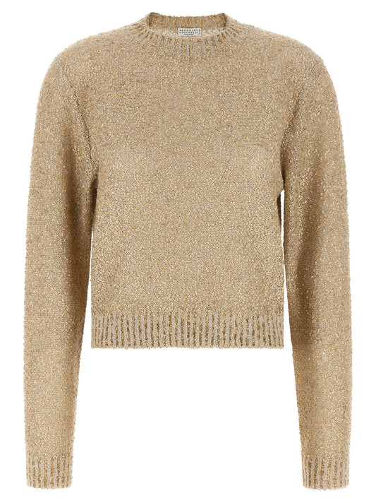 Brunello Cucinelli Gold Linen Cardigan