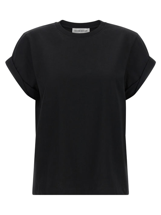 Victoria Beckham Black Cotton T-Shirt
