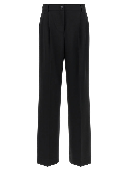 Dolce & Gabbana Black Virgin Wool Casual Pants