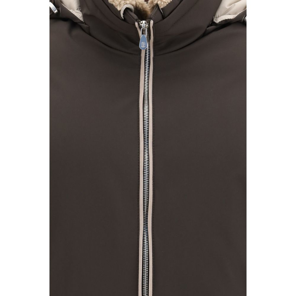 Brunello Cucinelli Brown Polyamide Shell Jacket